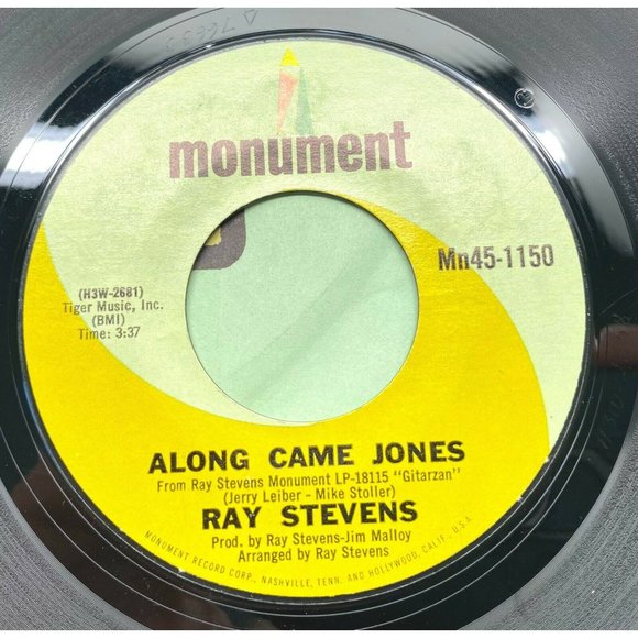 Ray Stevens Yakety Yak - Along Came Jones 45 Rock Vinyl Record 7" Single - Picture 3 of 4